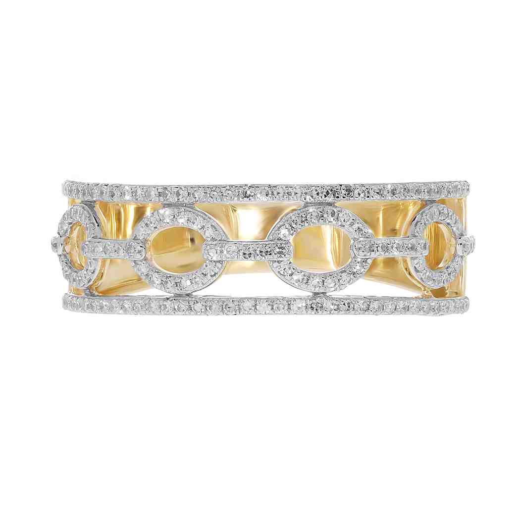 Diamond Link Band Ring LR12554A